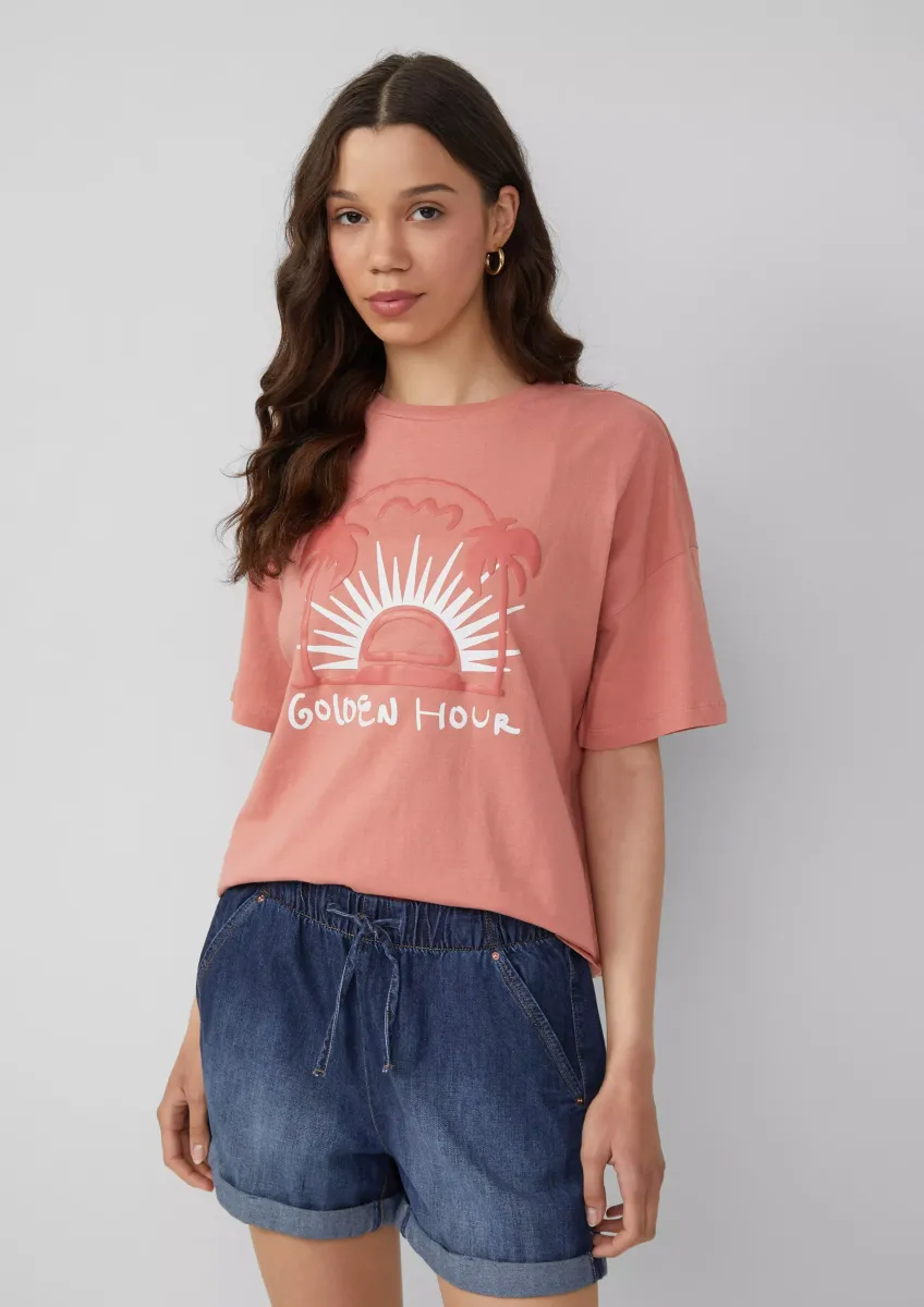 Baumwollshirt mit Frontprint