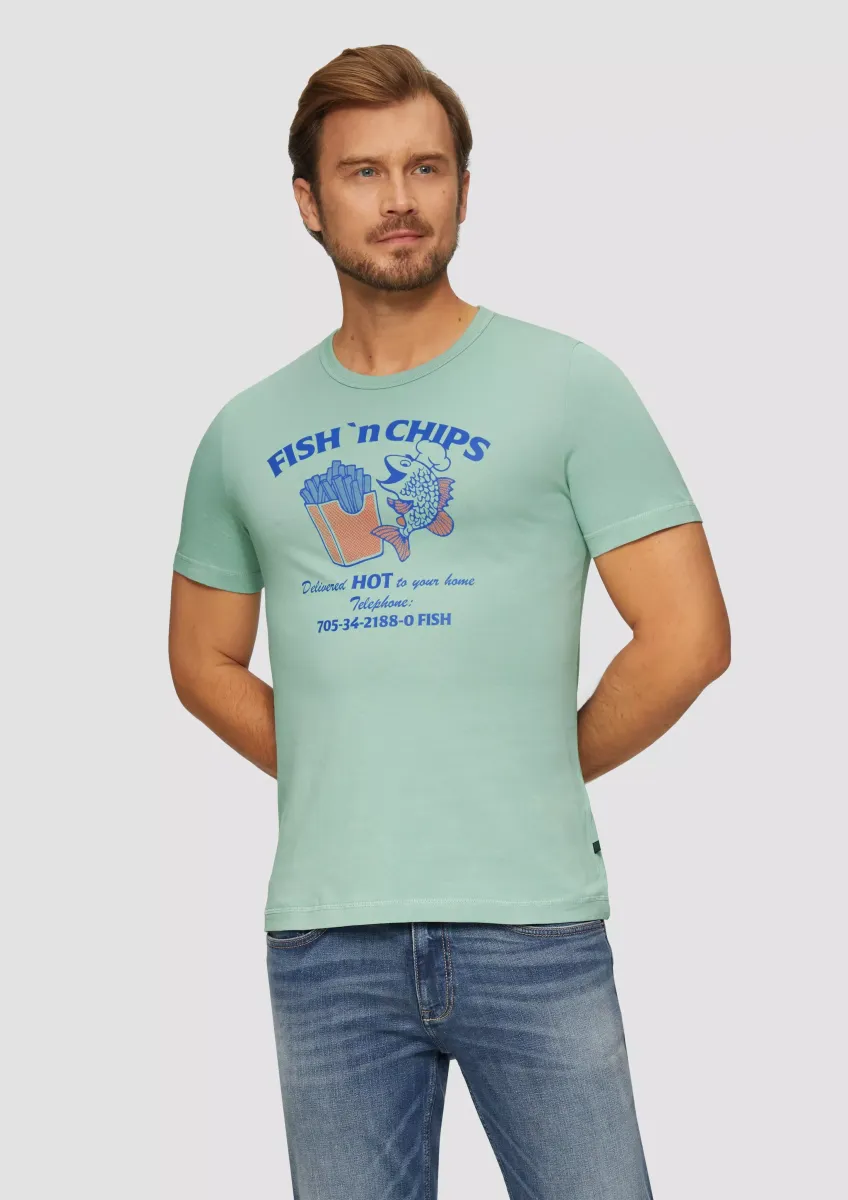 Baumwollshirt mit Frontprint