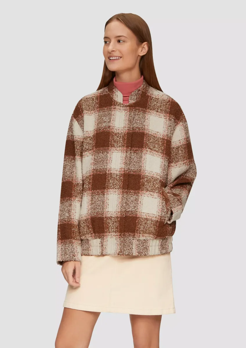 Blouson aus Bouclé mit Musterung