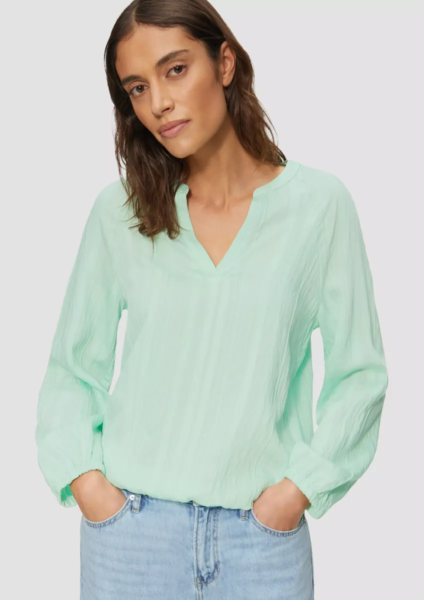Bluse mit Strukturstreifen