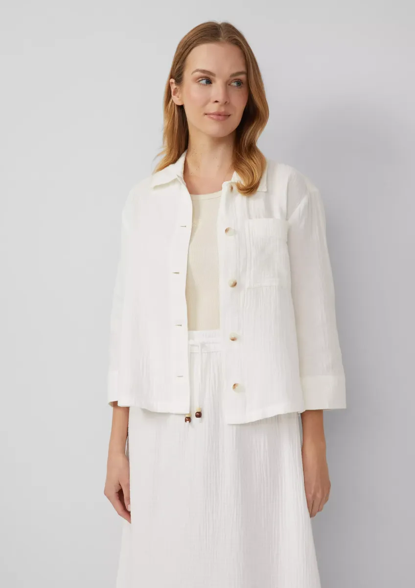 Blusen-Overshirt aus Musselin