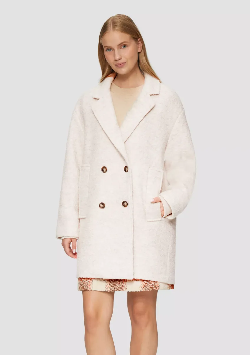 Bouclé-Mantel im Relaxed Fit