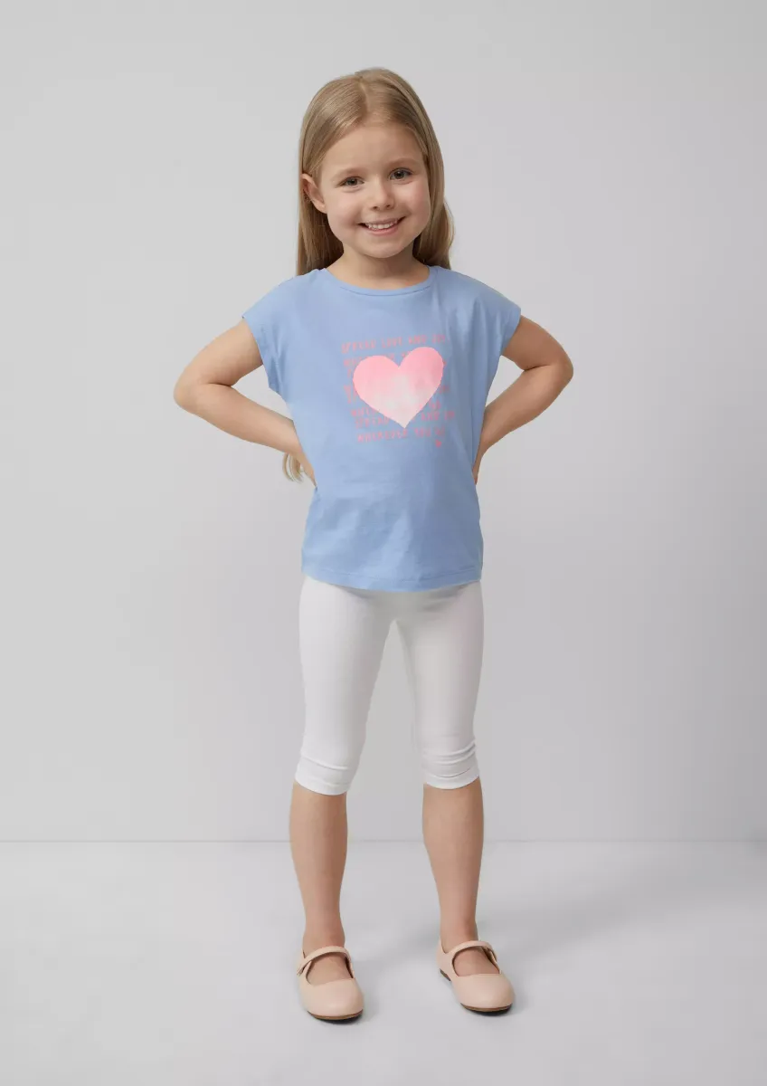 Capri-Leggings mit elastischem Bund