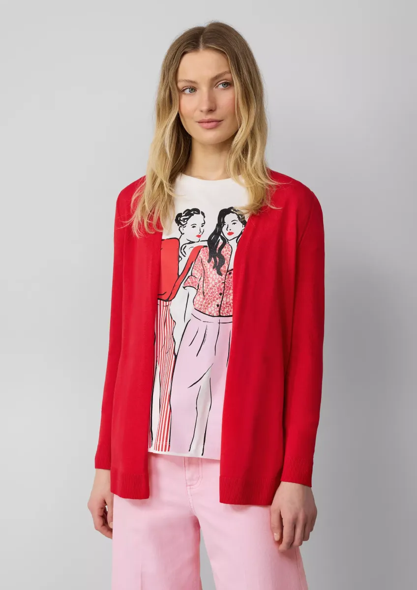 Cardigan aus Viskose-Baumwollmix