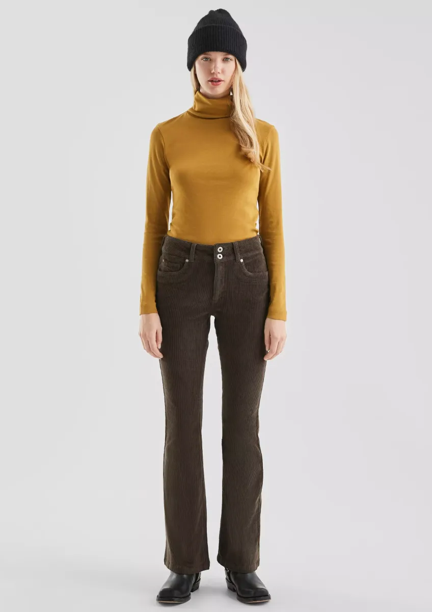 Cordhose mit Bootcut-Leg