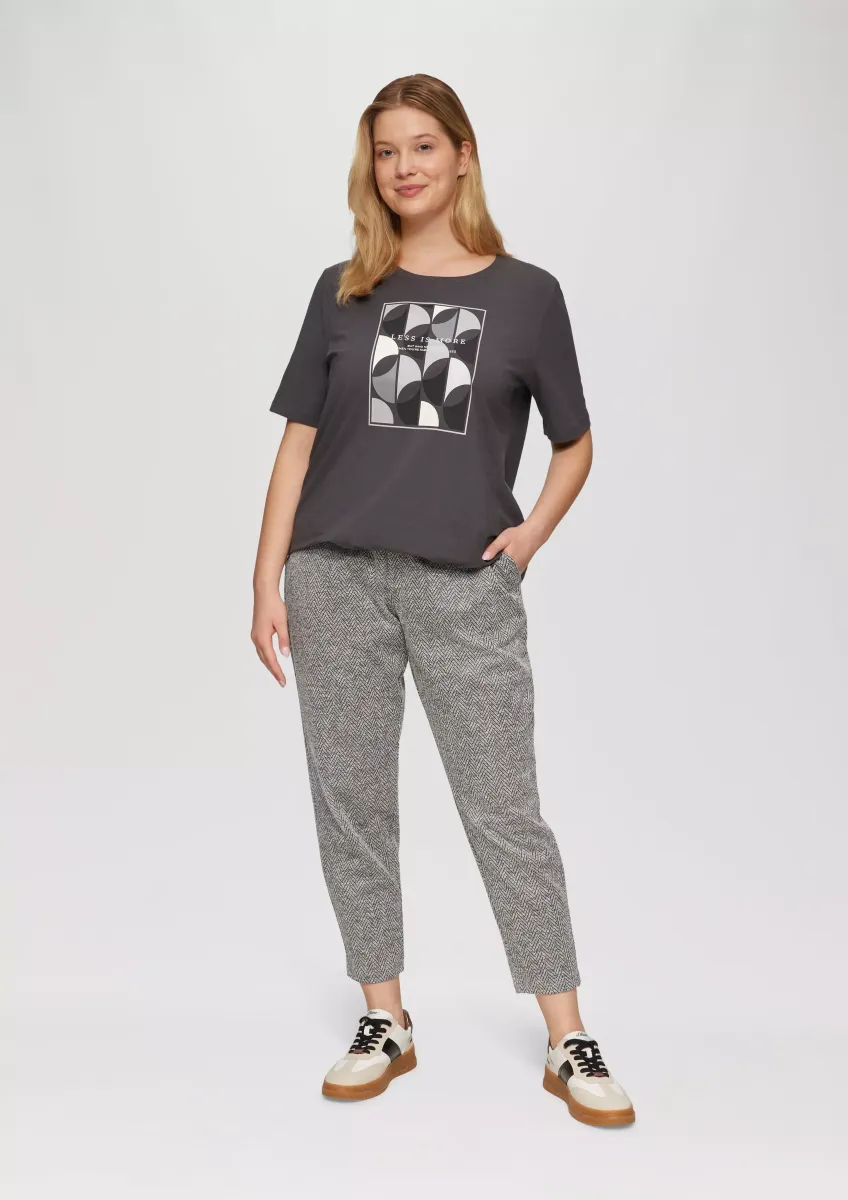 Elastische Jogpants mit Muster