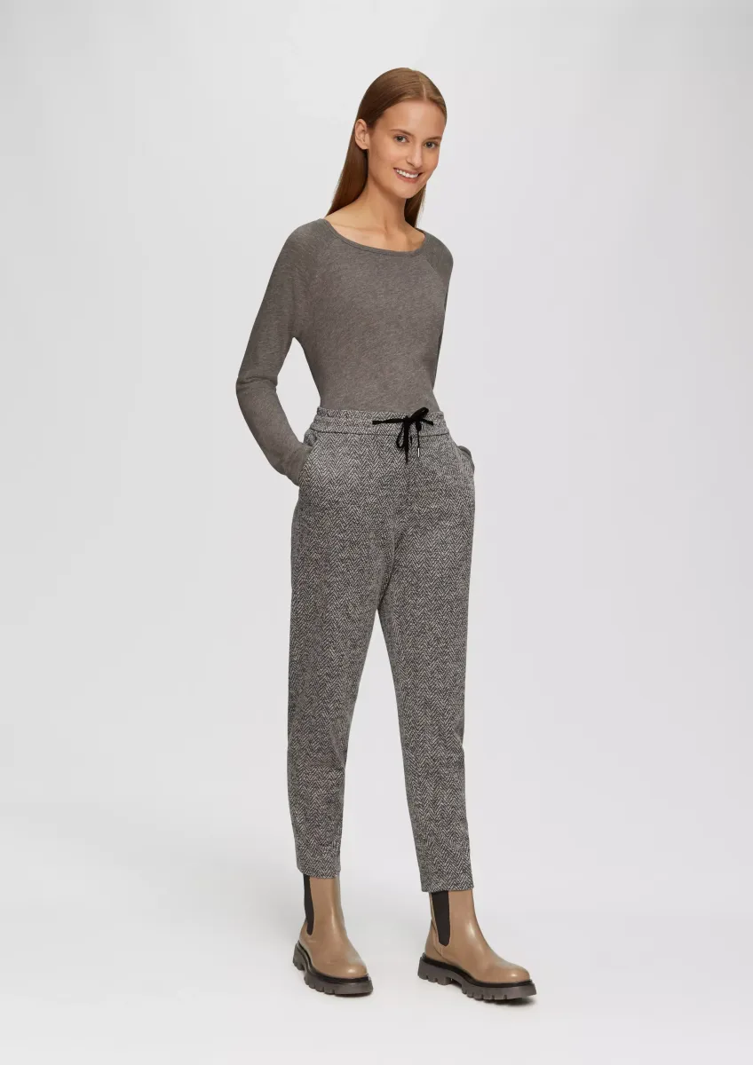 Elastische Jogpants mit Muster