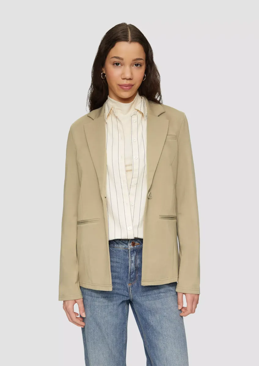 Elastischer Blazer aus Interlockjersey