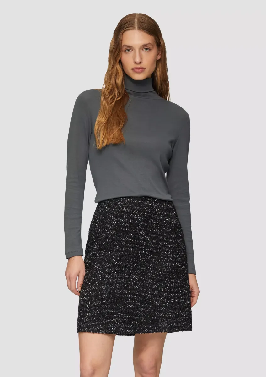 Elastisches Langarmshirt mit Rollkragen