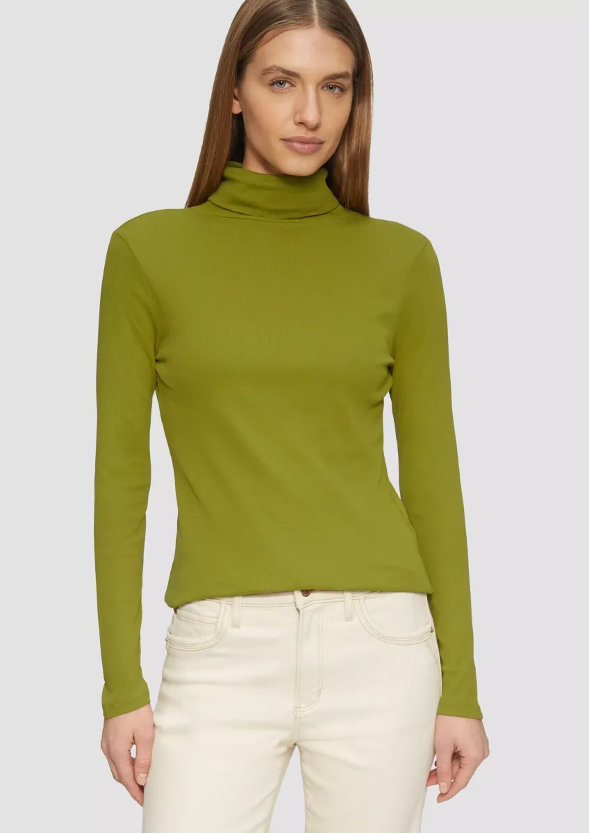 Elastisches Langarmshirt mit Rollkragen