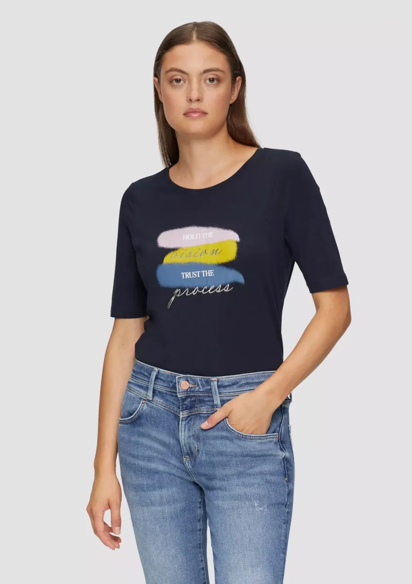 Elastisches T-Shirt mit Frontprint