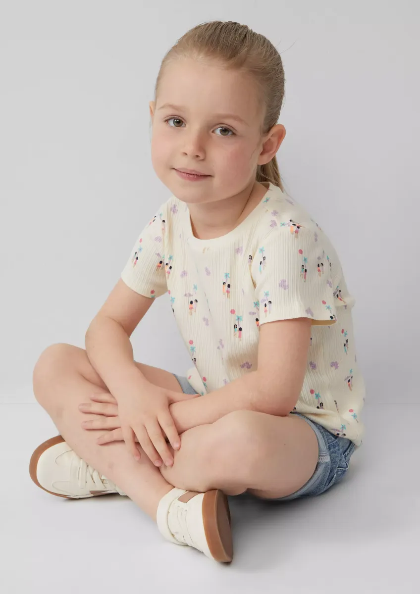 Elastisches T-Shirts aus Rippware