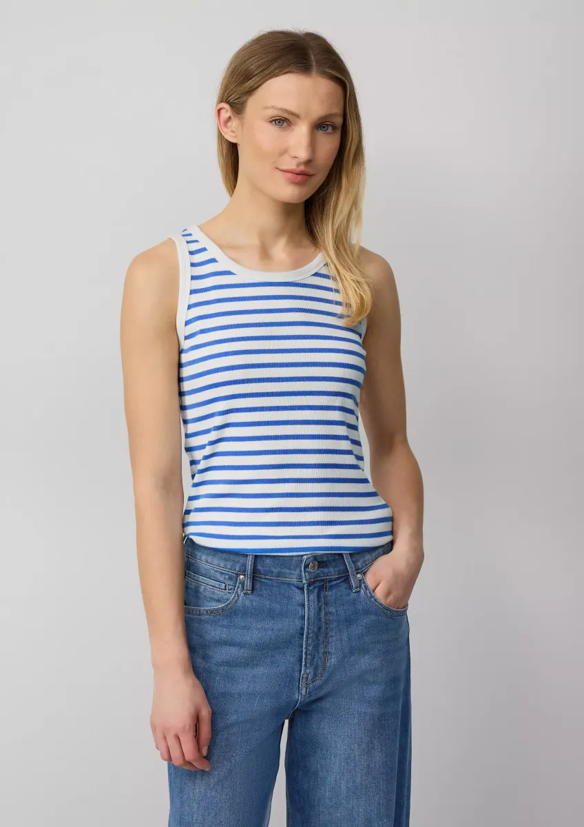 Elastisches Top mit Rippstruktur