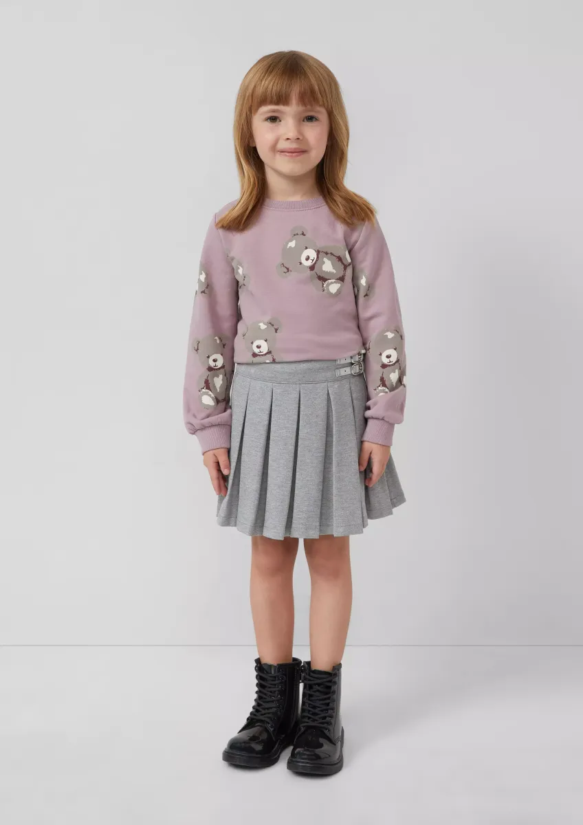 Falten-Minirock aus Interlockjersey im A-Shape