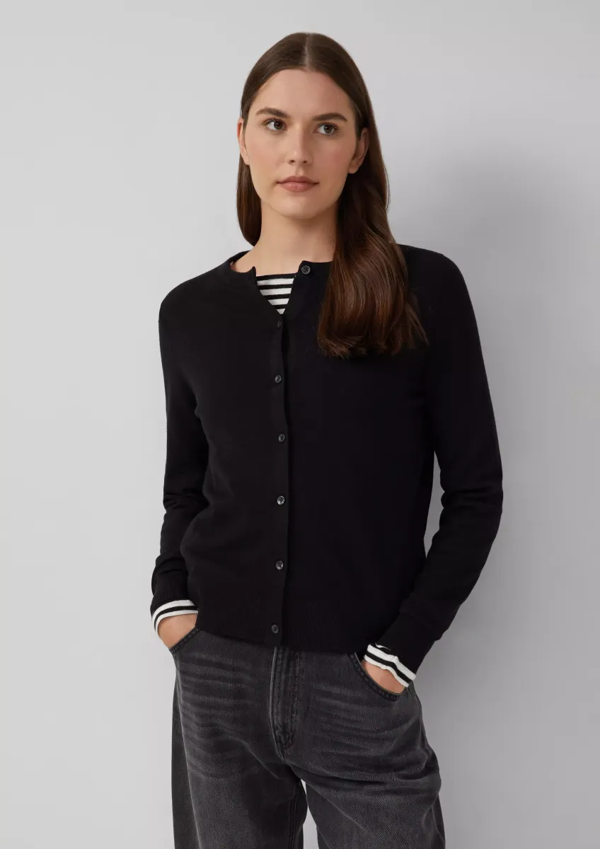 Feinstrickcardigan aus Viskosemix