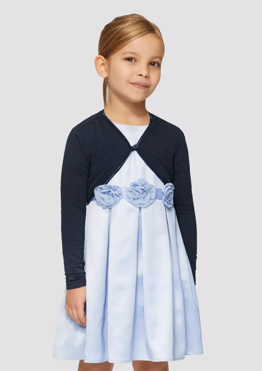 Festlicher Bolero mit Blumenknopf