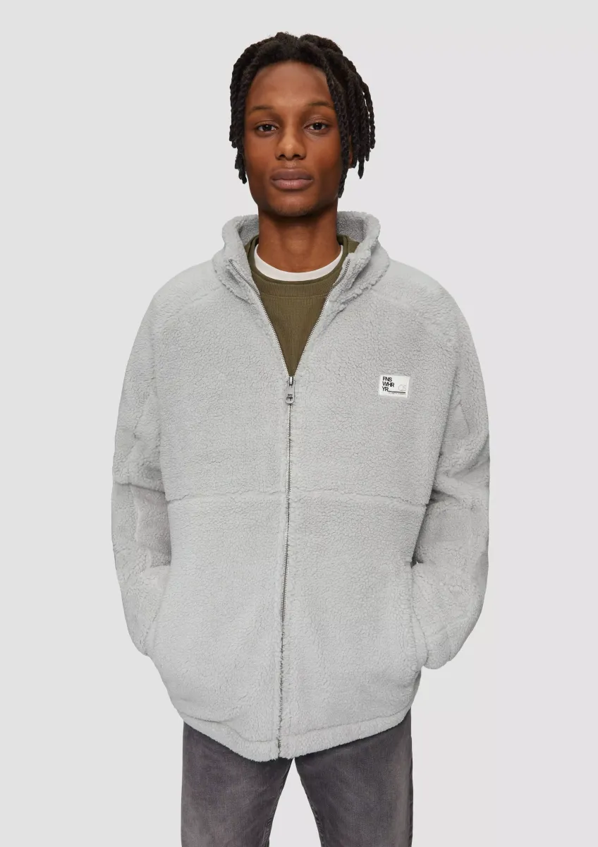 Fleecejacke aus Teddy-Plüsch