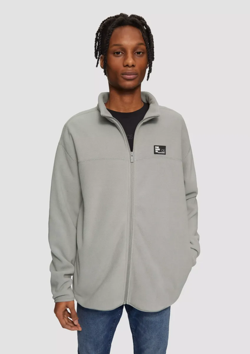 Fleecejacke mit Stehkragen