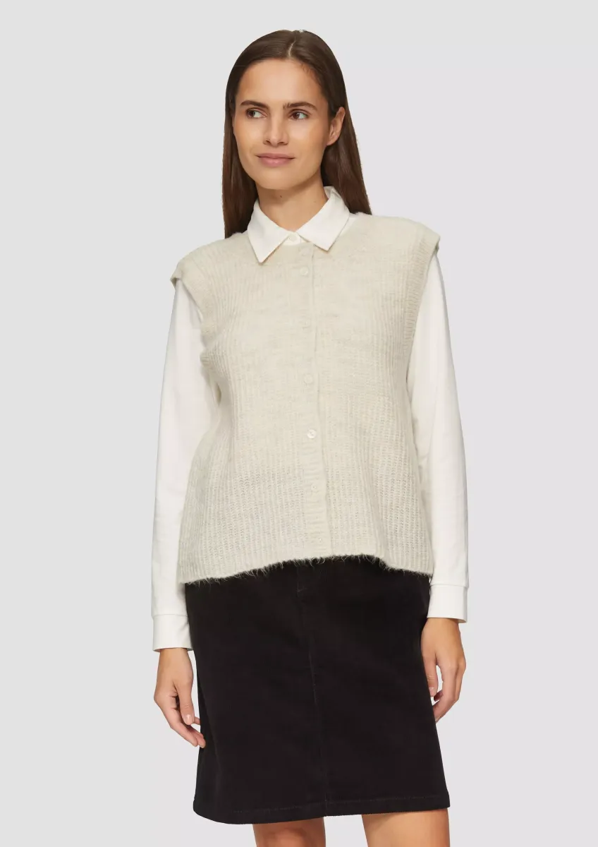 Geknöpfte Strickweste