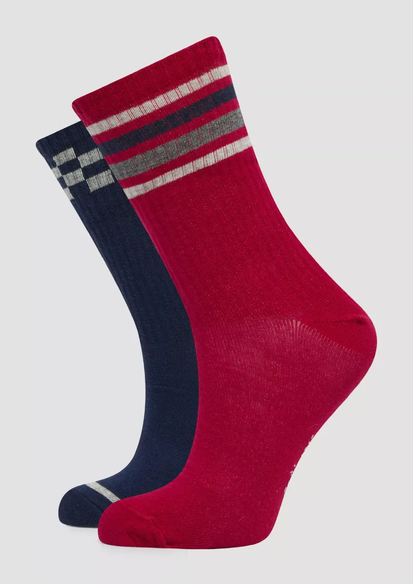 Gemusterte Socken im Doppelpack