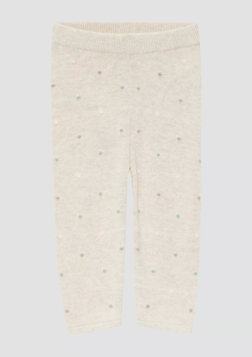 Gemusterte Strickleggings mit Rippbündchen