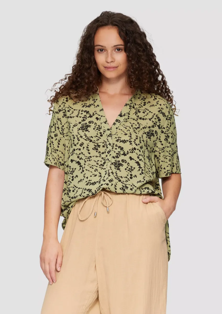 Gemusterte Tunikabluse aus Viskose