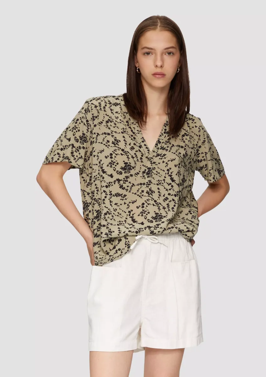 Gemusterte Tunikabluse aus Viskose