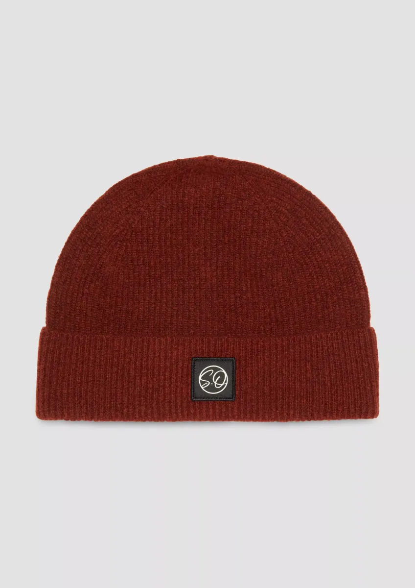 Gerippte Mütze aus softem Wollmix