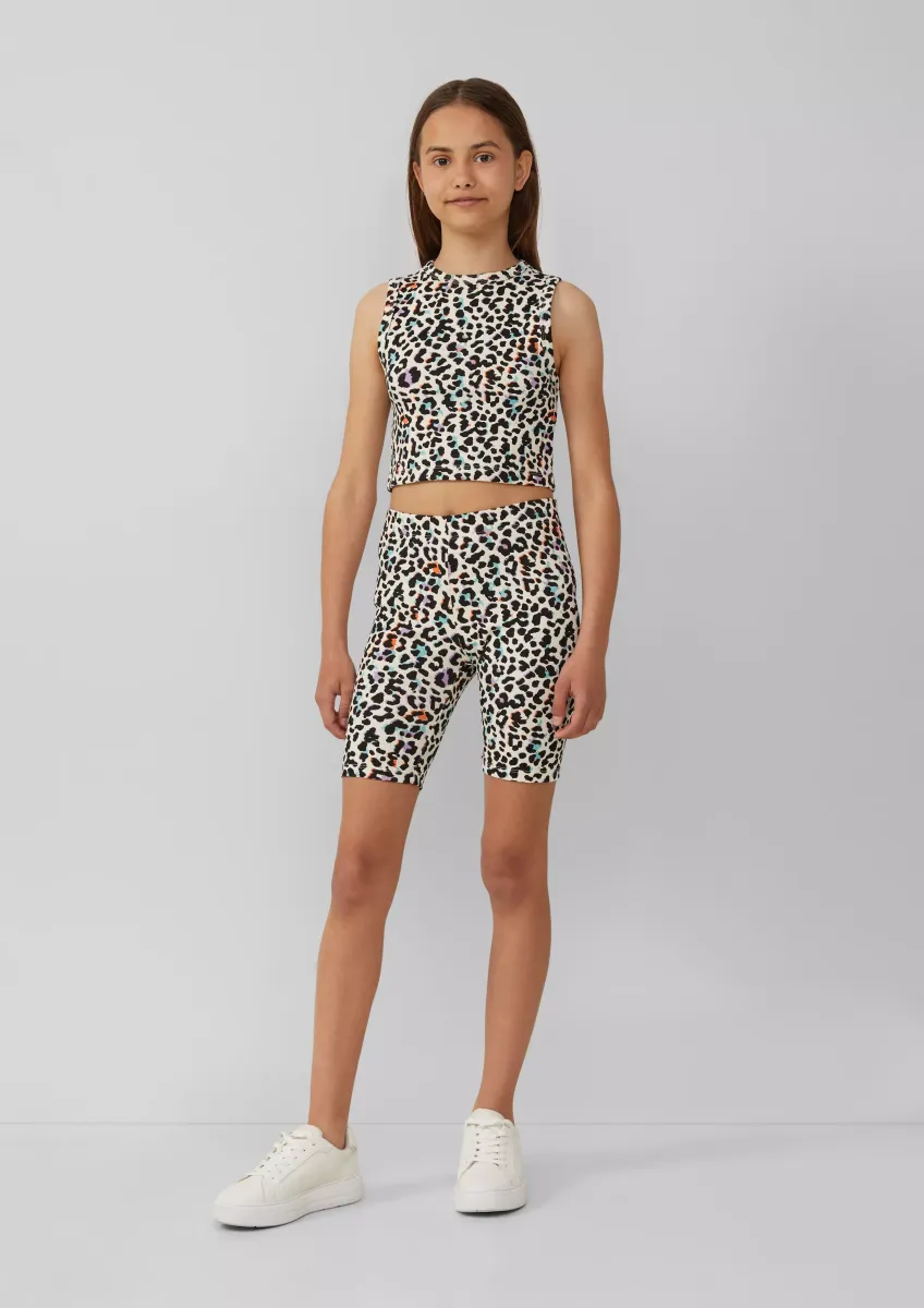 Gerippte Radlerhose mit Elastikbund