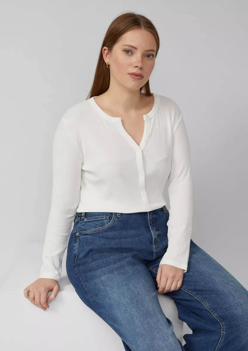 Geripptes Longsleeve