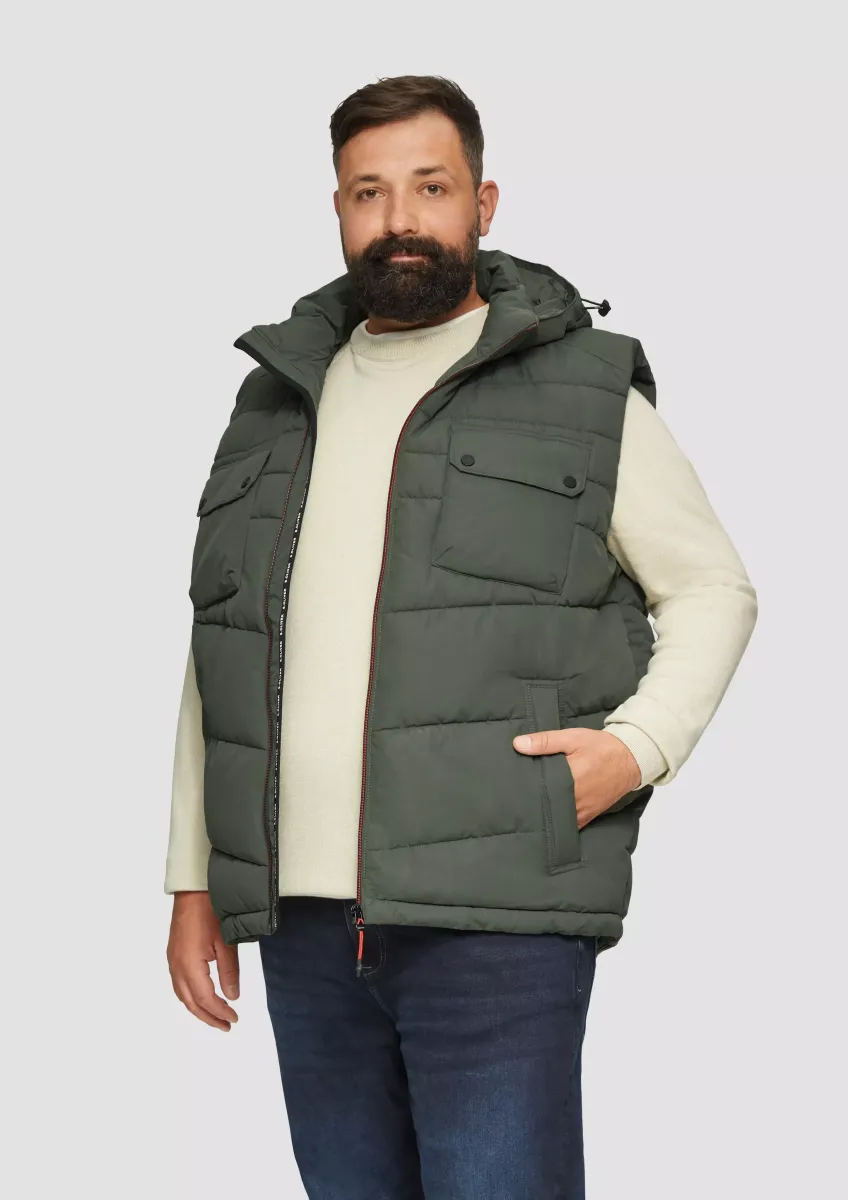 Gesteppte Weste mit abnehmbarer Kapuze