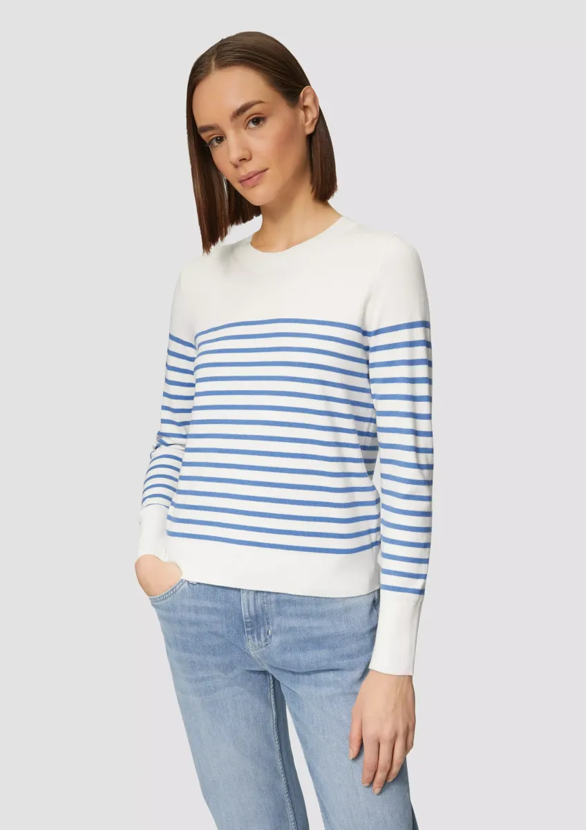 Gestreifter Pullover aus Viskosemix