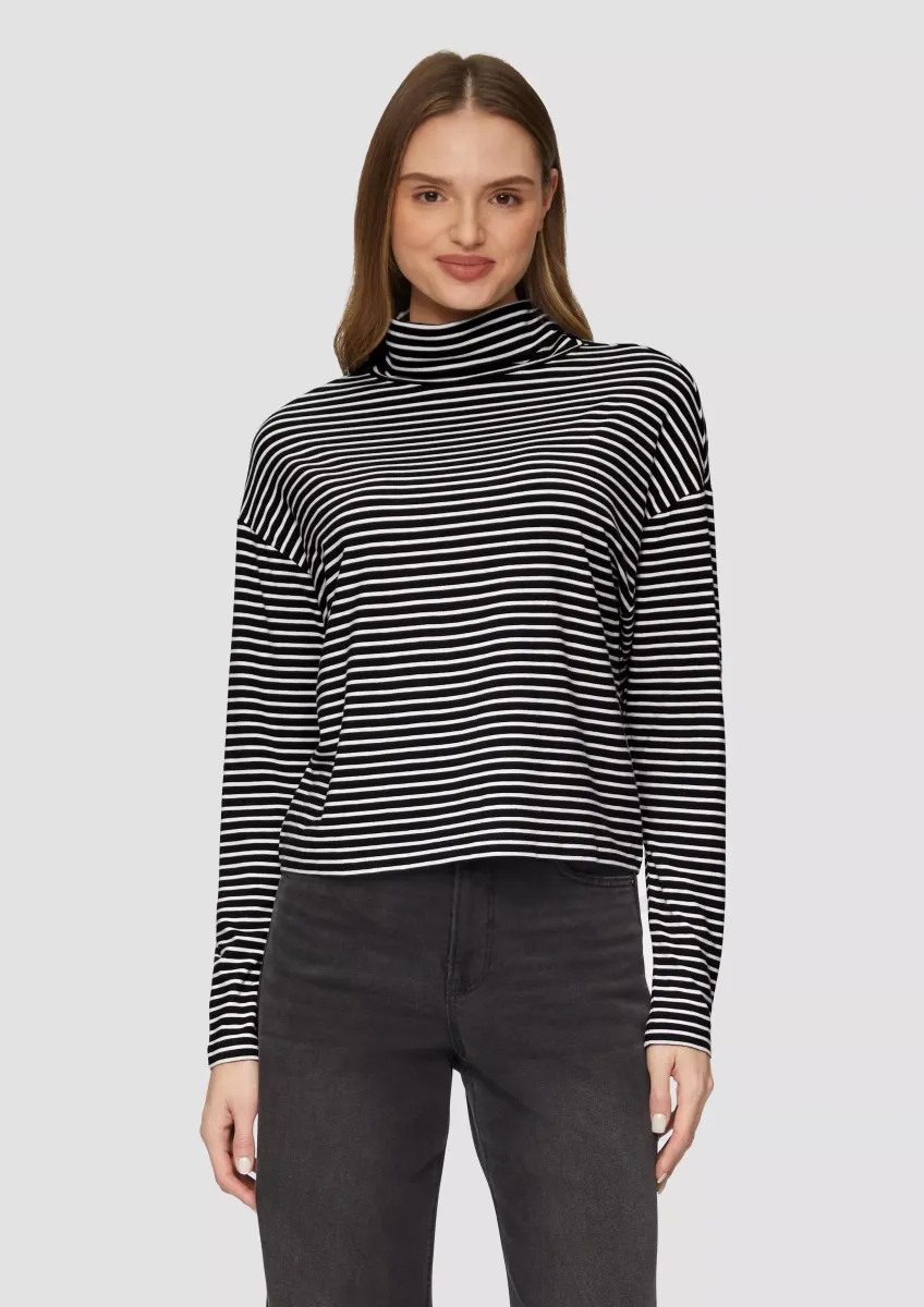 Gestreiftes Langarmshirt im Relaxed Fit