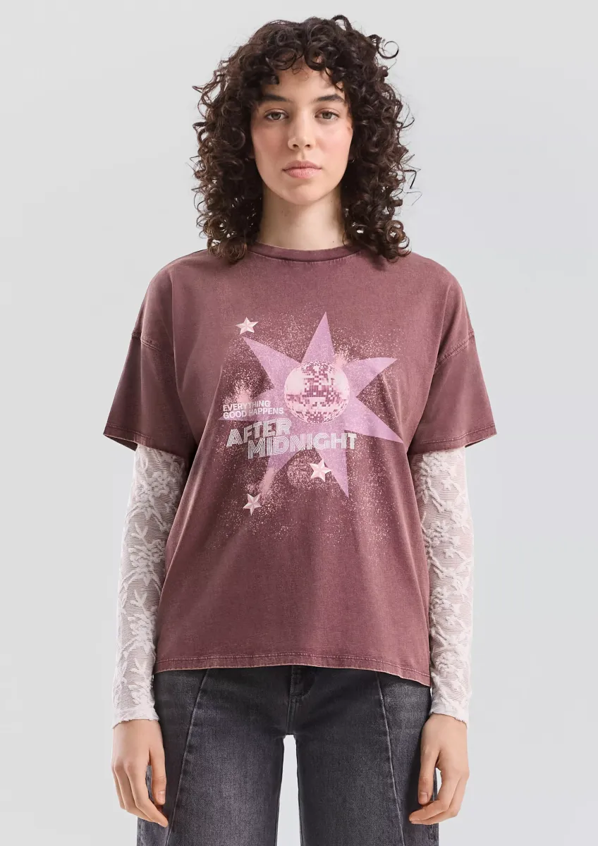 Gewaschenes Printshirt