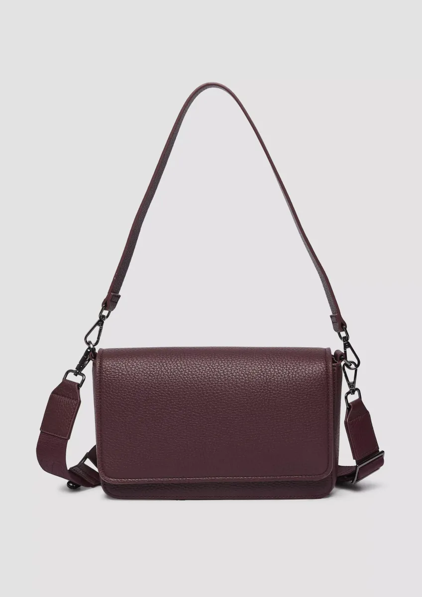 Hobo-Bag in Leder-Optik mit Magnetknopf und längenverstellbarem Gurt