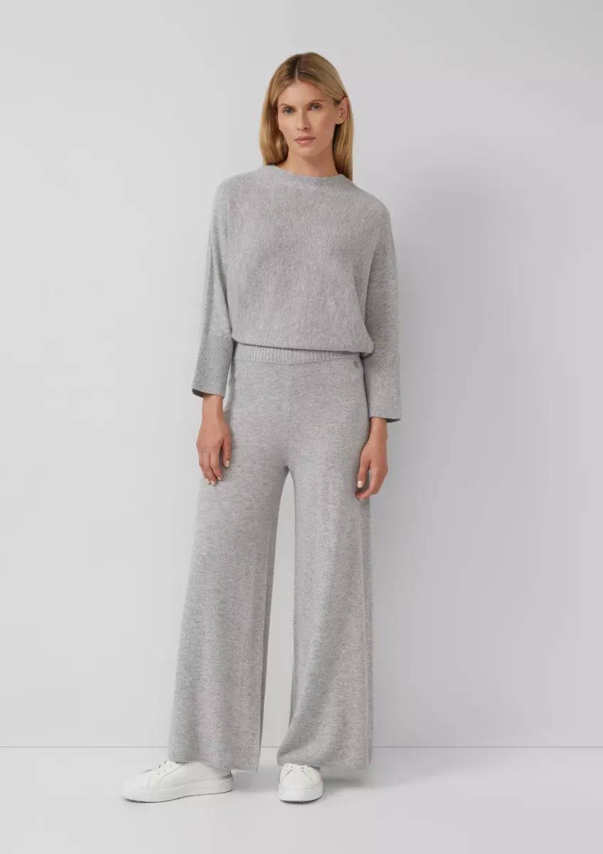 Hochwertige Strickhose aus Kaschmirmix mit Extra-Wide-Leg