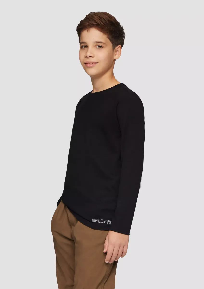 Hochwertiges Langarmshirt aus reiner Baumwolle