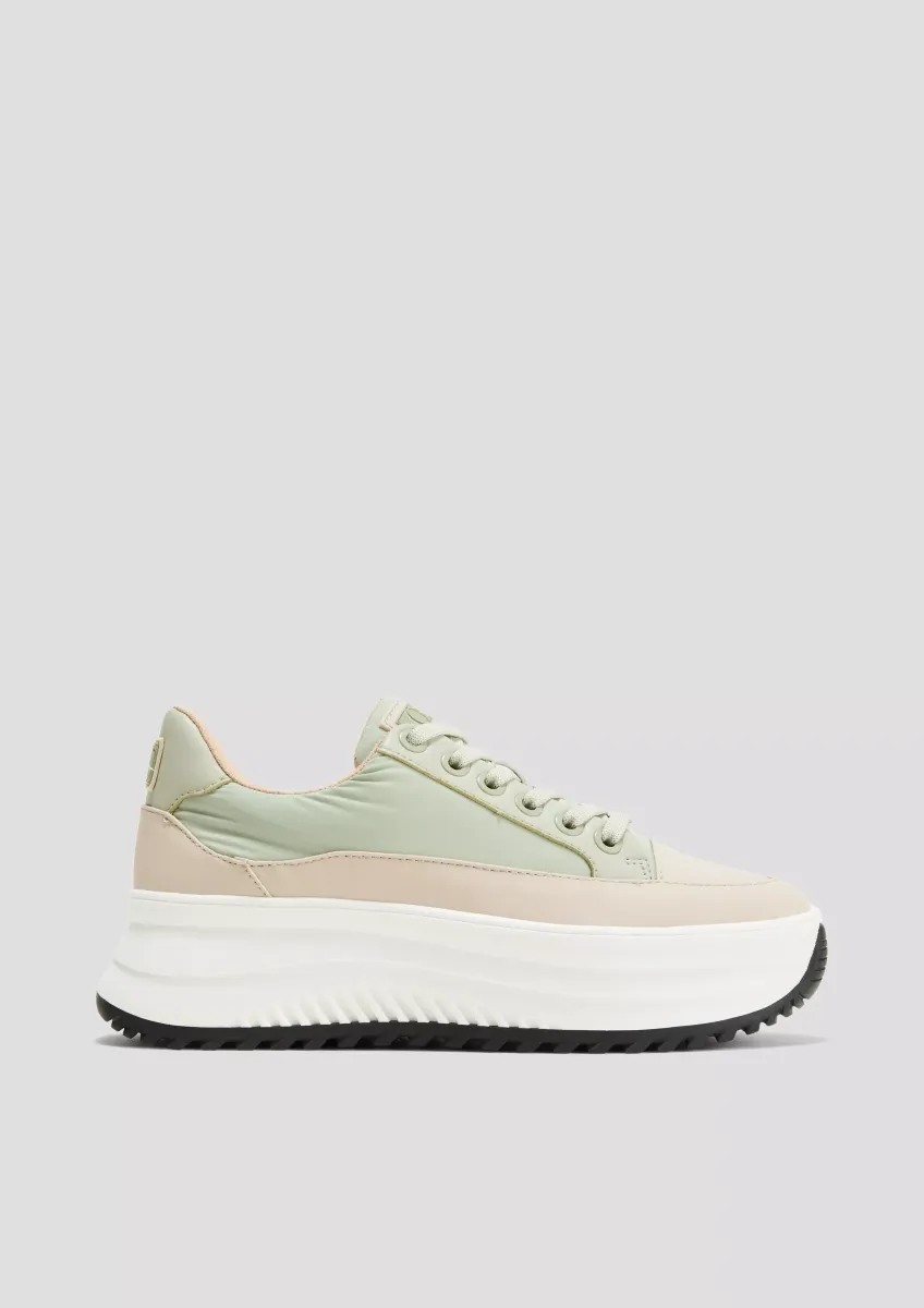 Hoher Sneaker in Bicolour-Optik