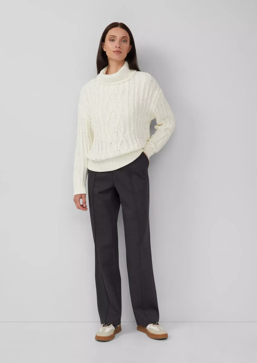 Interlock-Jogpants mit Straight Leg