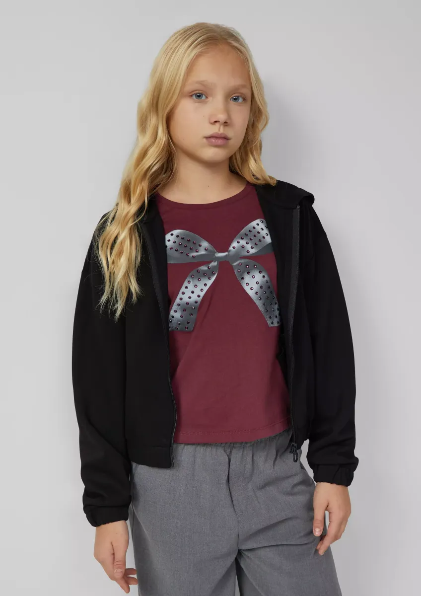 Interlock-Kapuzenjacke im Boxy Fit