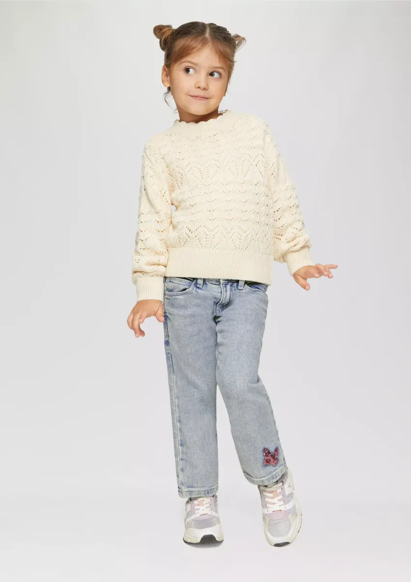 Jeans Betsy / Regular Fit / Mid Rise / Flared Leg / mit Paillettendetail