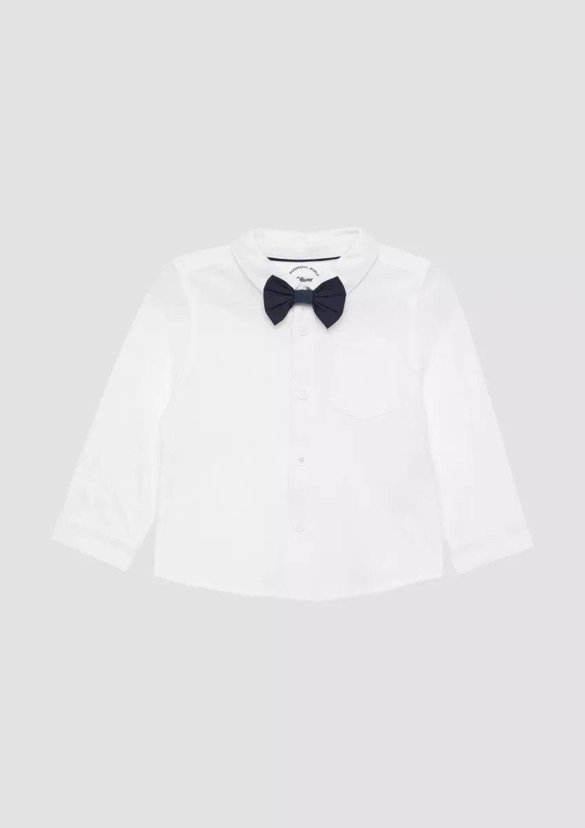 Jersey-Hemd mit abnehmbarer Fliege