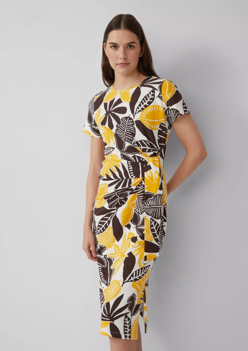 Jersey-Kleid mit Knotendetail