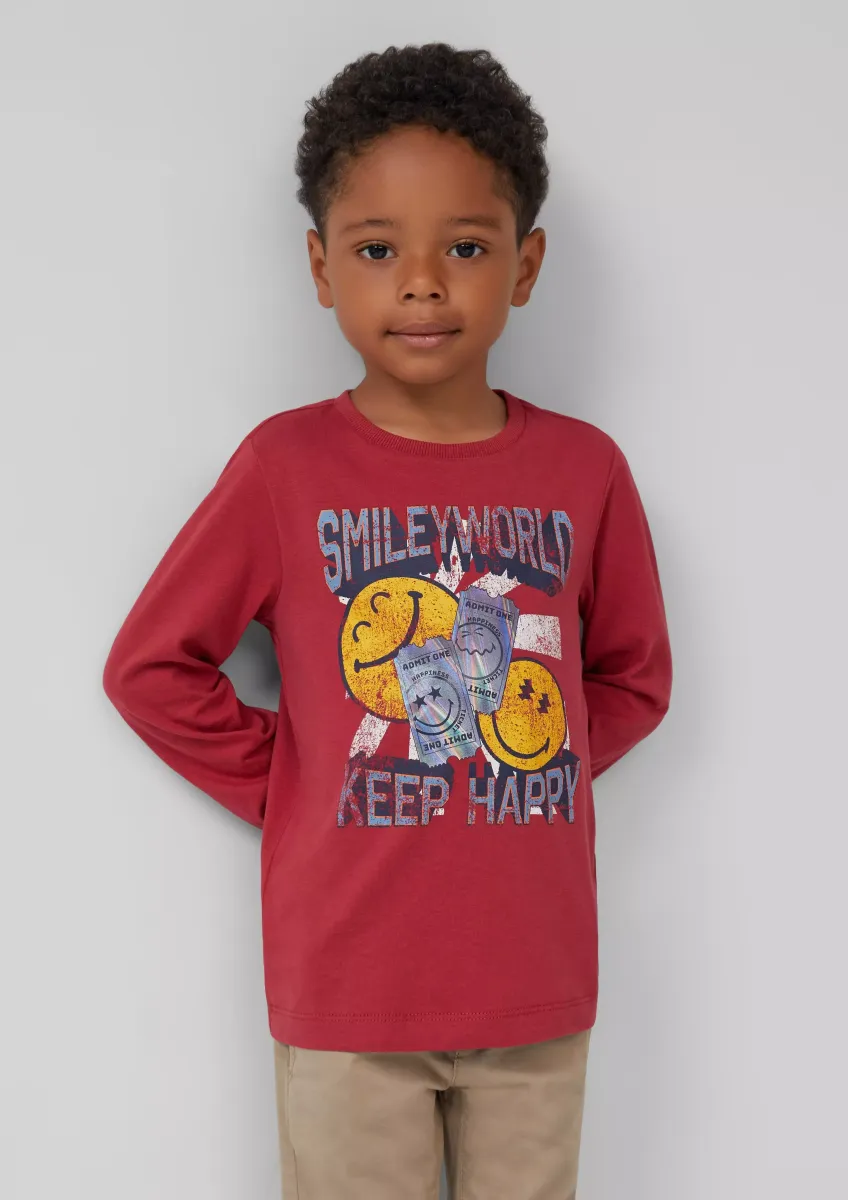 Jersey-Longsleeve mit Smiley®-Print