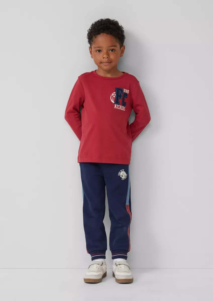 Jogginghose aus Baumwollmix mit Colour-Block-Details