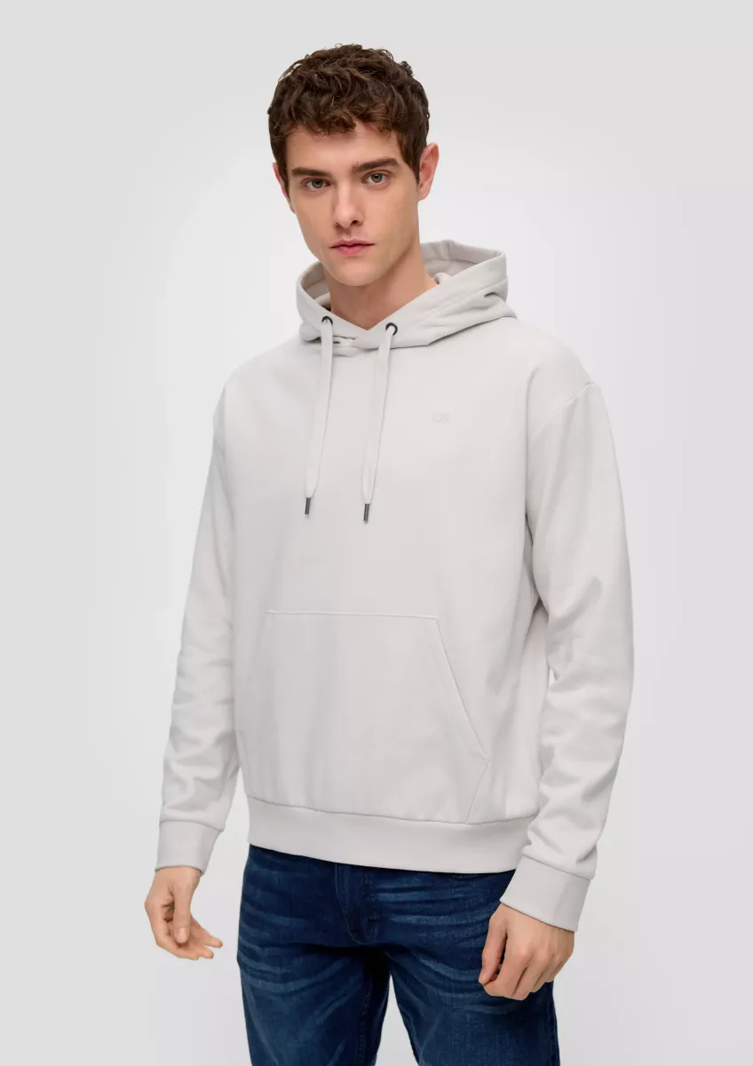 Kapuzen-Sweatshirt mit Logostickerei