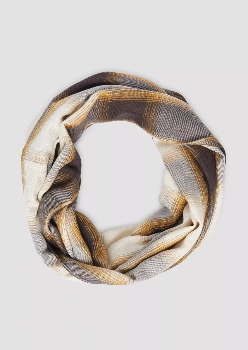Karierter Loop-Schal aus Modalmix