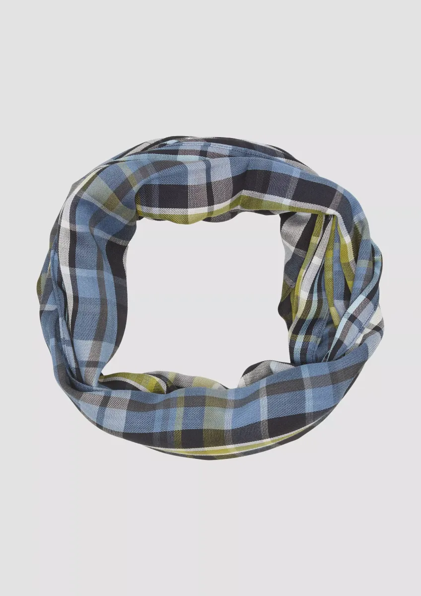 Karierter Loop-Schal aus Modalmix