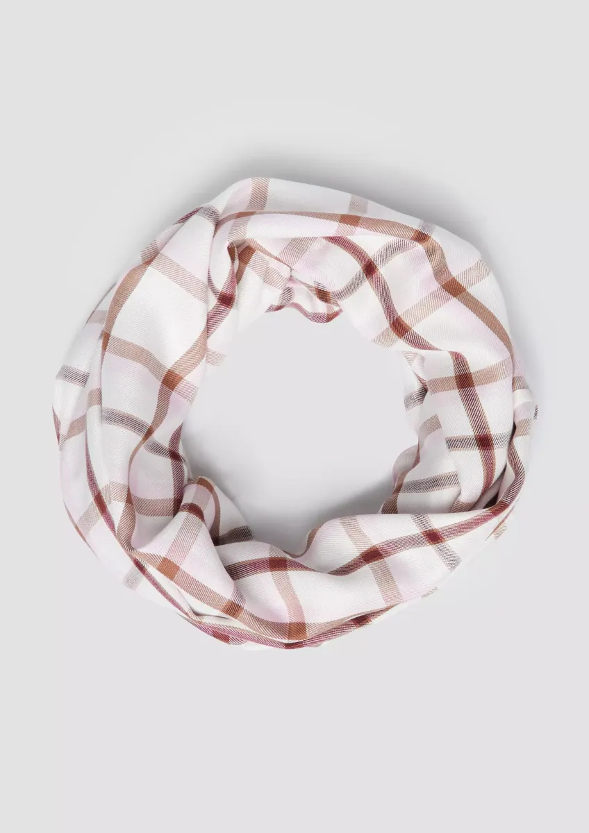 Karierter Loop-Schal aus Viskose-Modal-Mix