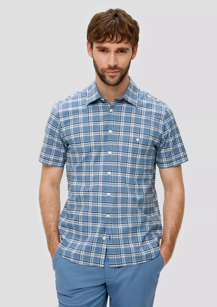 Kurzarmhemd mit Karomuster